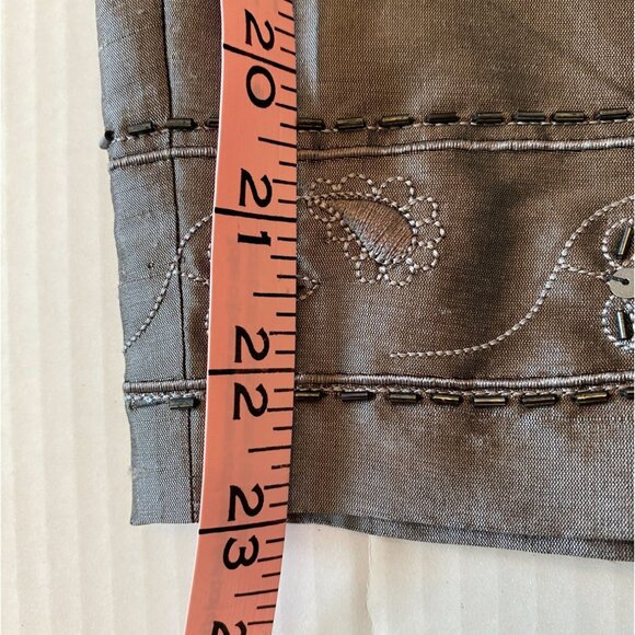 Two-Piece Notations 100% Silk Tank & Pants With Embroidery and Beading Size 1X - Picture 12 of 15